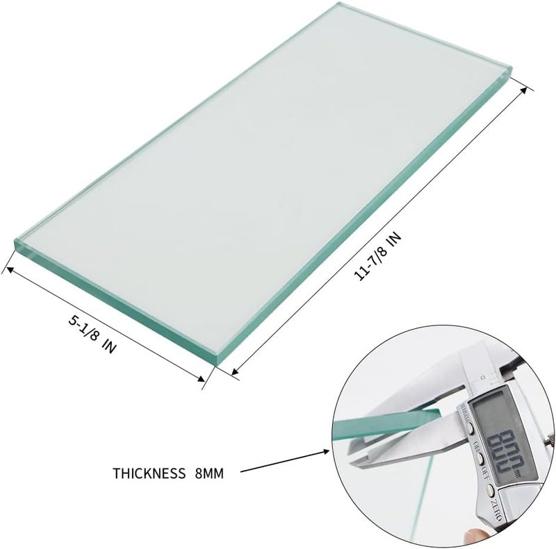 SCOTTCHEN Float Plate Glass Lapping Plate for Scary Sharp System 5-1/8in W x 11-7/8in L x 8mm T, with Anti-slip mat-1pcs - Image 2